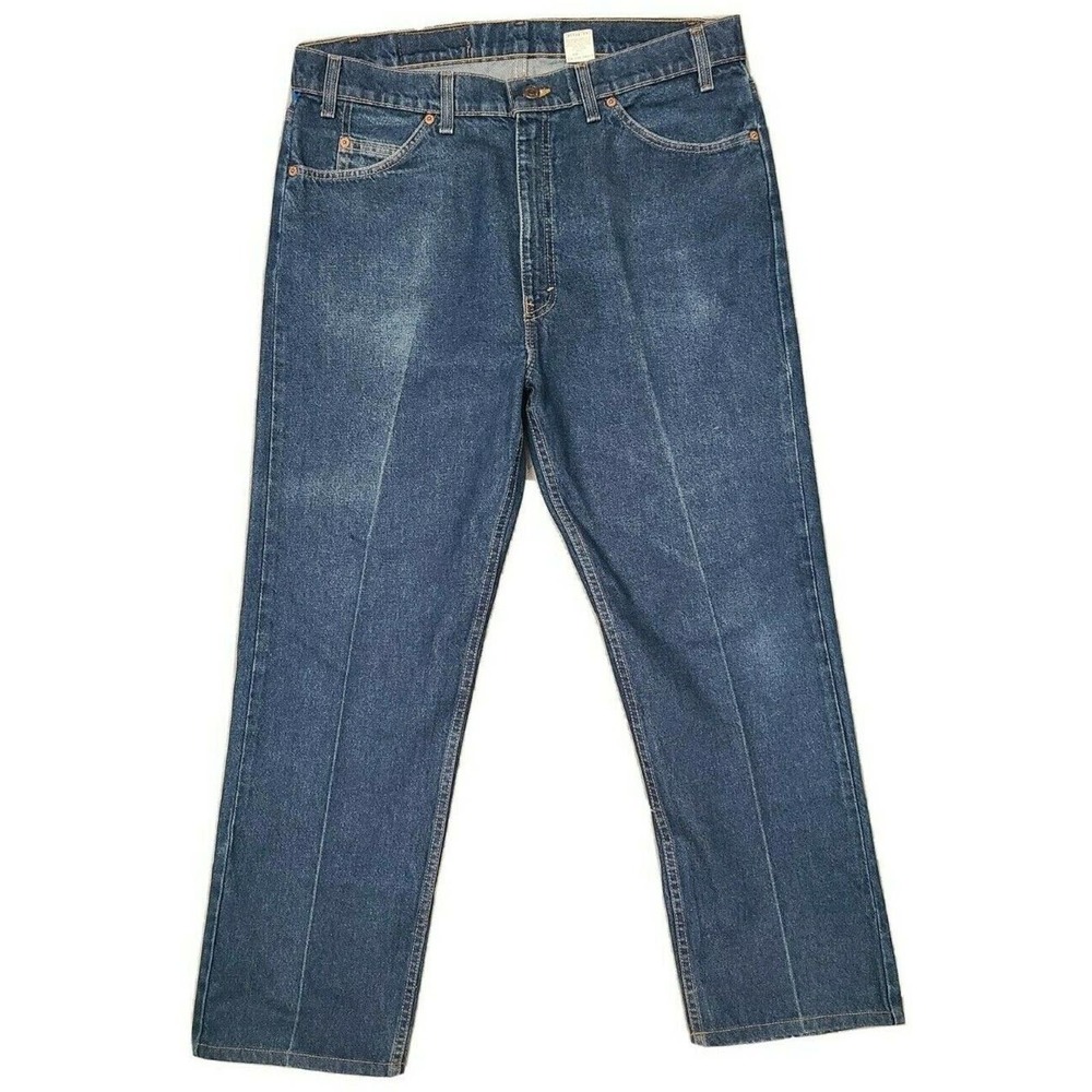 VTG Levi's Mens 505 Orange Tab Regular Fit Straight Leg Denim Jeans Size 38x30